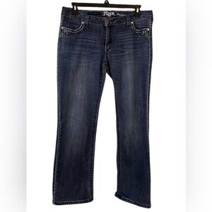 Wrangler Rock 47‎ Ultra Low Rise Boot Cut Jeans Classic Style
